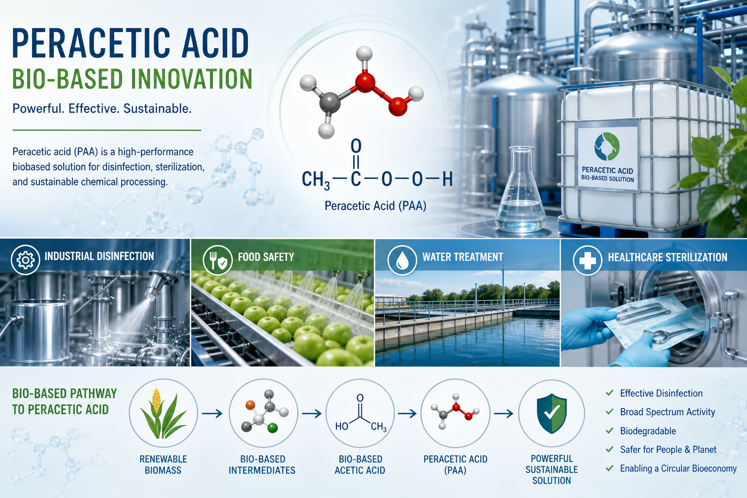 The Story Behind Peracetic Acid: From Production to Bio-Based Innovation