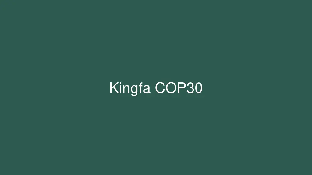 Kingfa Presents Green Material Solutions at COP30